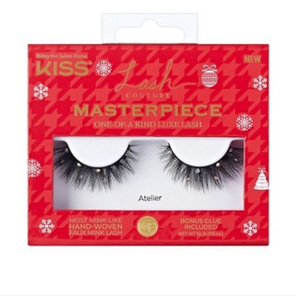 Kiss Lash Couture Masterpiece One-Of-A-Kind Luxe Lash w/Rhinestones - Picture 2 of 9